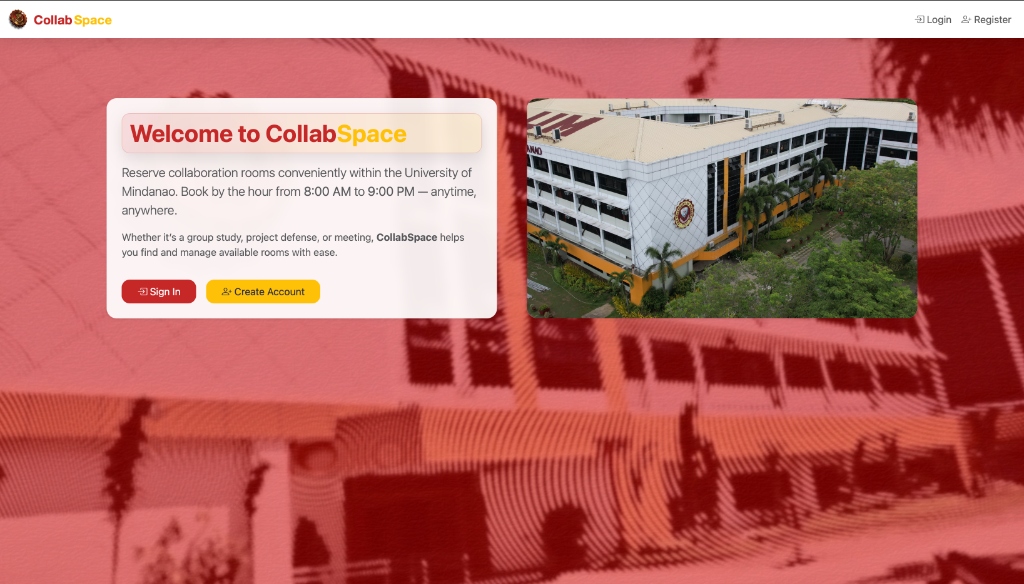 CollabSpace landing page